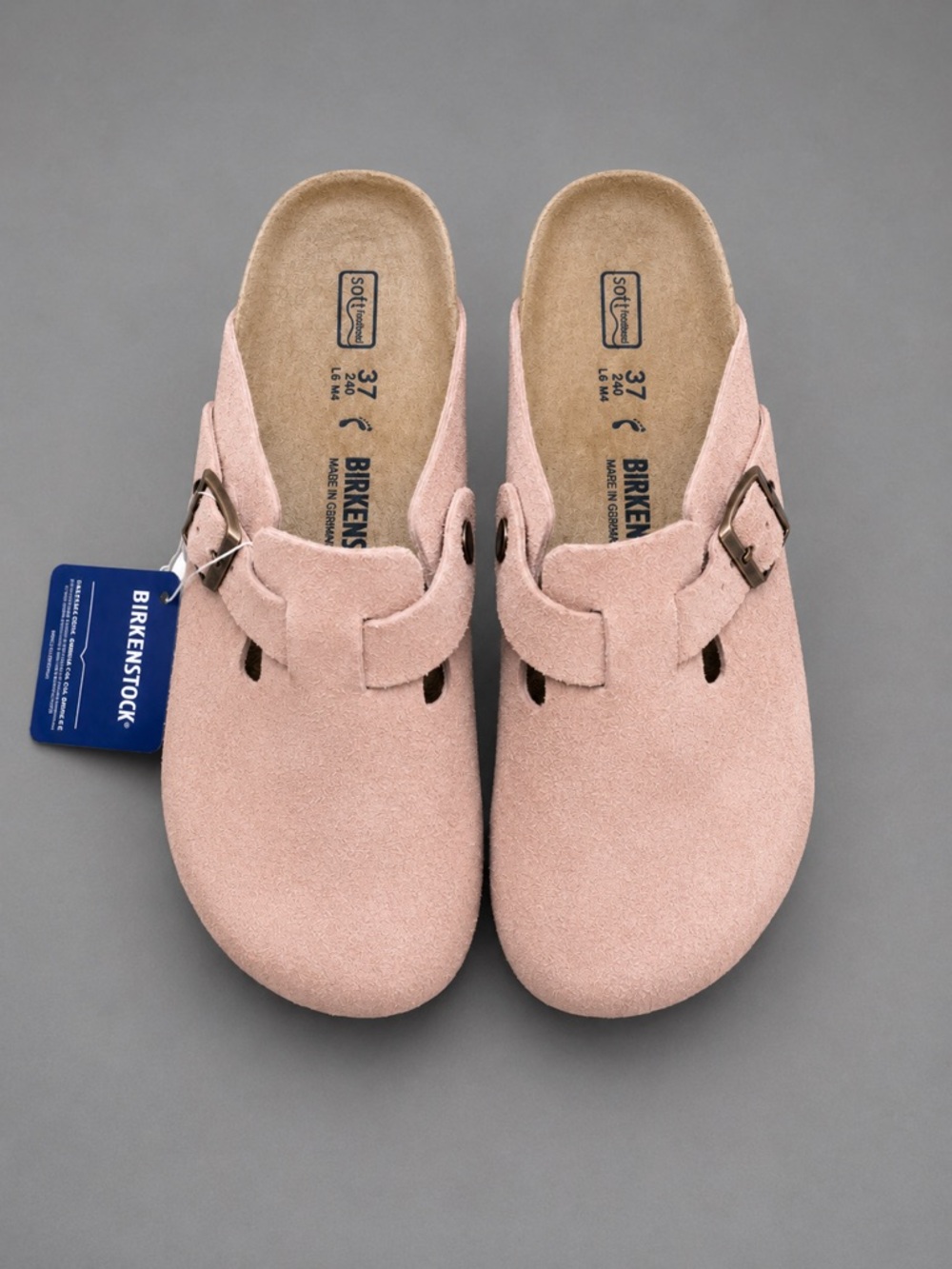 Birkenstock Boston BS Pink Suede Clogs Size EU 37 US Women’s 6 Narrow Fit NWT - Picture 2 of 4